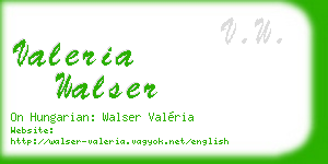 valeria walser business card